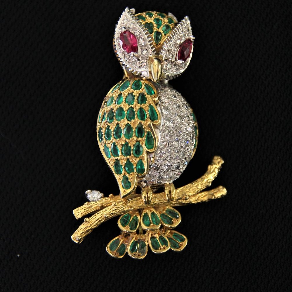 Ladies Gems & Diamond Dress Brooch